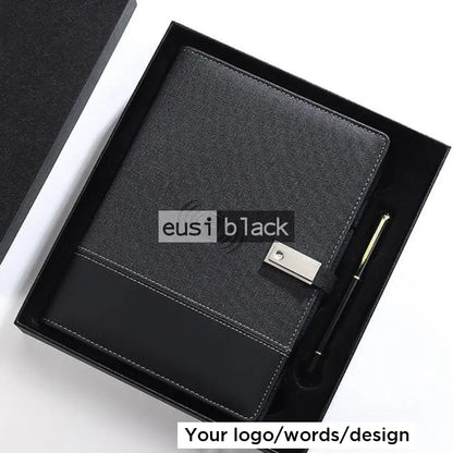 LED inbuilt power bank notebook set