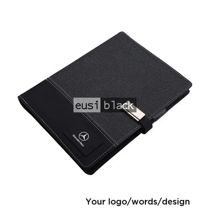 LED inbuilt power bank notebook Black