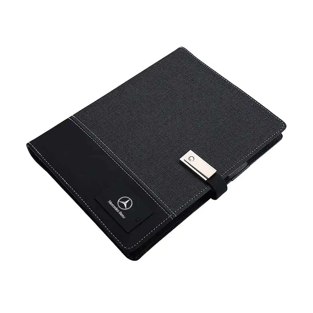 LED inbuilt power bank notebook Black