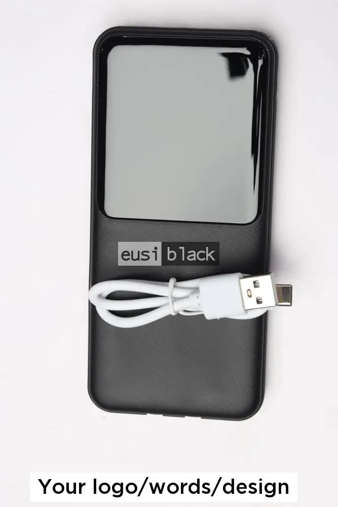 LED screen power bank | 10,000mAH Black