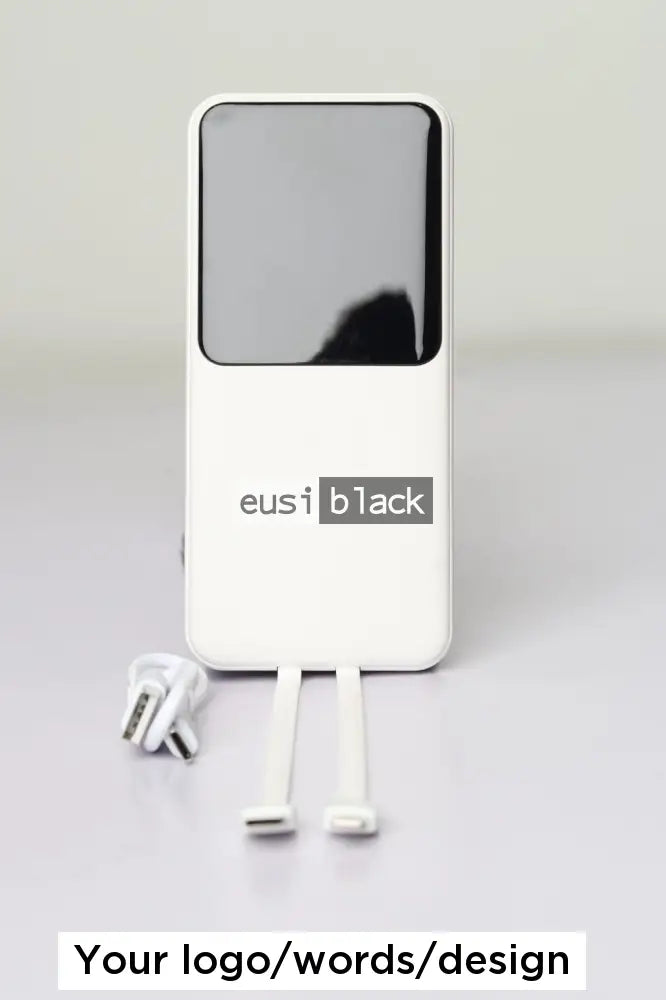 LED screen power bank | 10,000mAH White