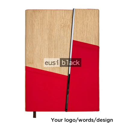 Lightning two tone rustic notebook - A5 - Red