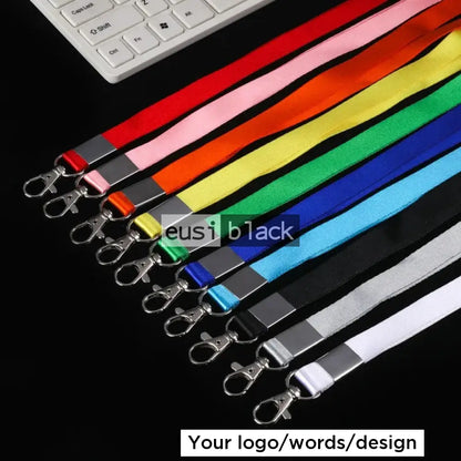 Lobster clasped lanyard White