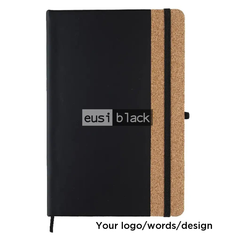 Stringed Notebook A5 Stringed leather chipped-wood notebook customized by Eusi Black Gift ...