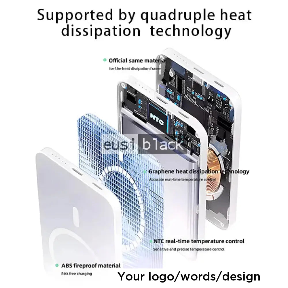 Wireless & cabled power bank - 10,000mAH