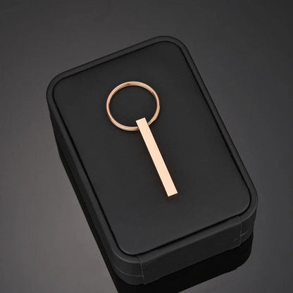 3D cube metallic key chain