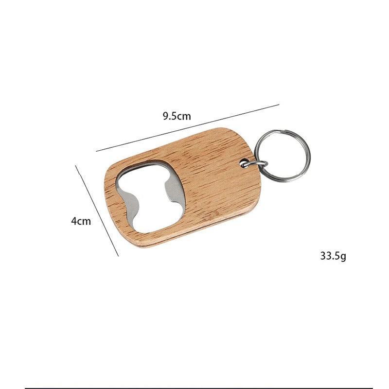 Wooden opener key chain