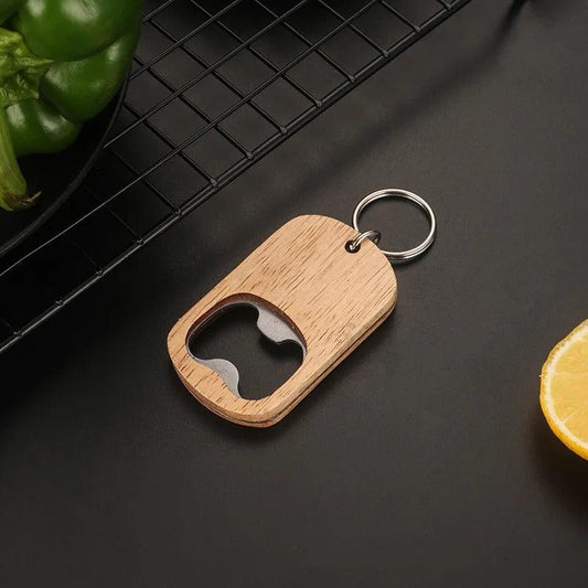 Wooden opener key chain