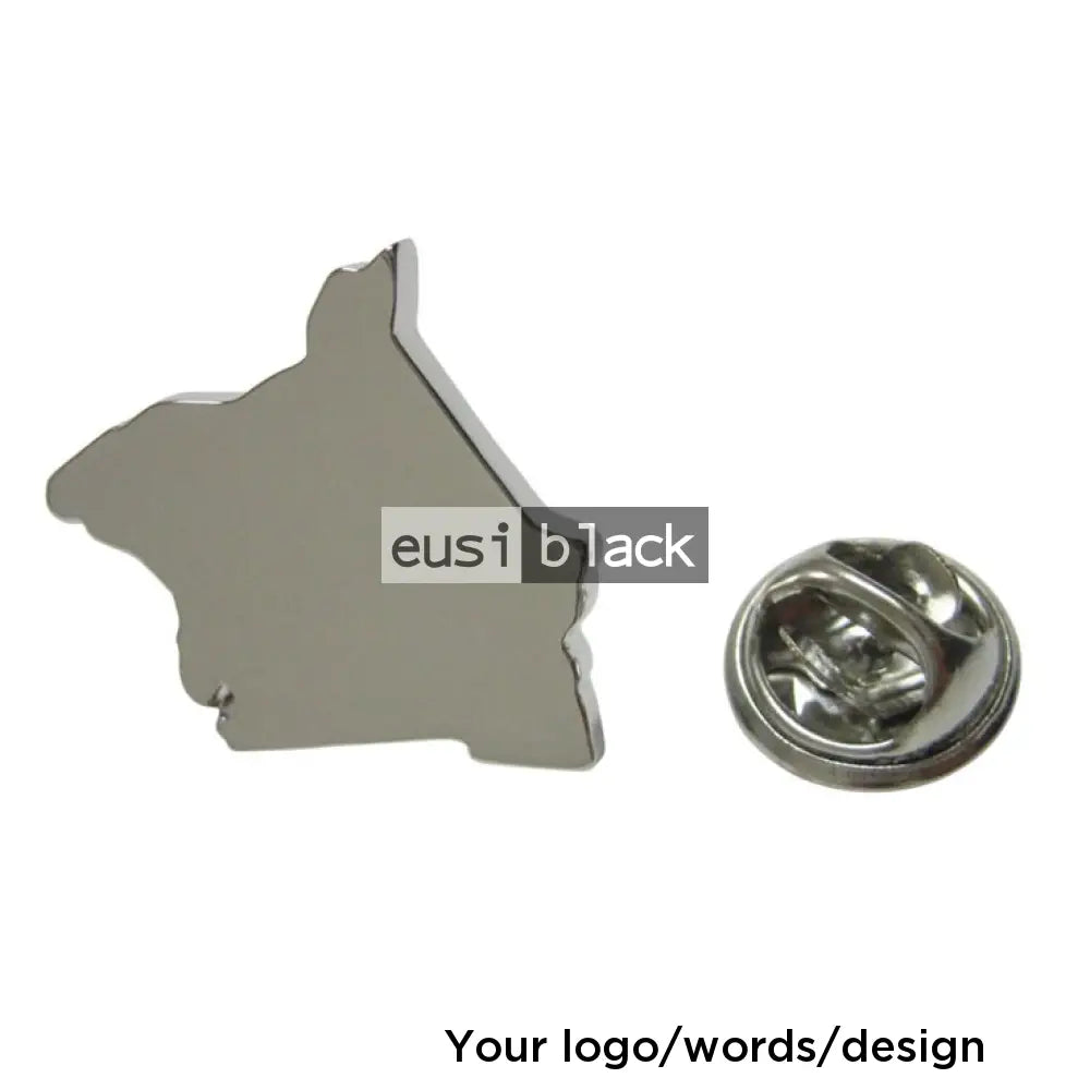 Map of Kenya lapel pin - Gold
