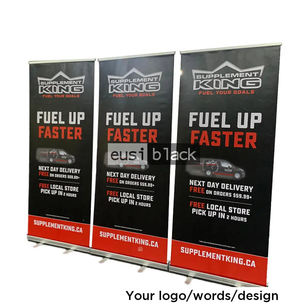 Media broad base pull-up banner
