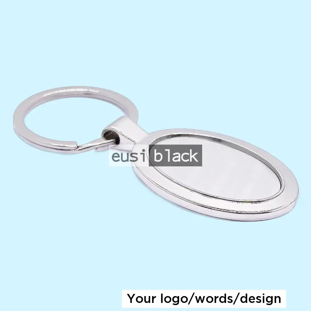 Metallic key chain Oval