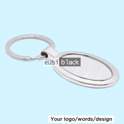 Metallic key chain Oval