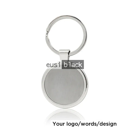 Metallic key chain Round