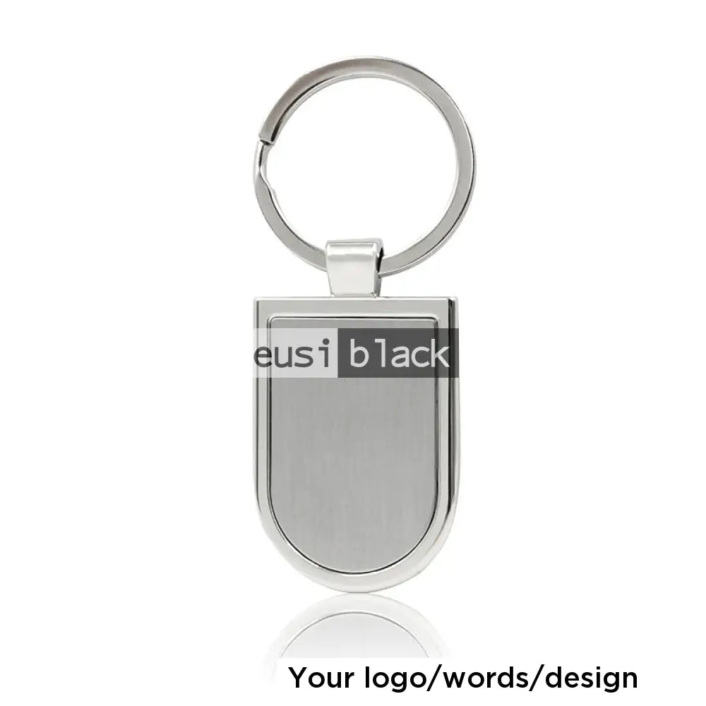 Metallic key chain Rounded square