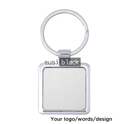 Metallic key chain Square