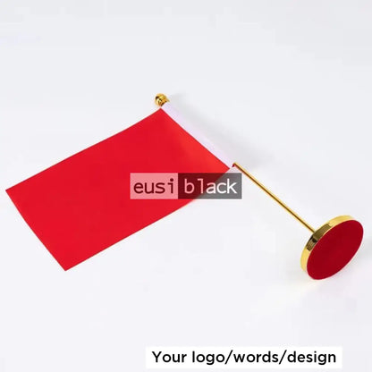 Metallic table flag - heavy duty Gold / Table flag holder only