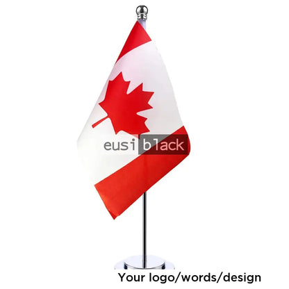 Metallic table flag - heavy duty Silver / Complete set