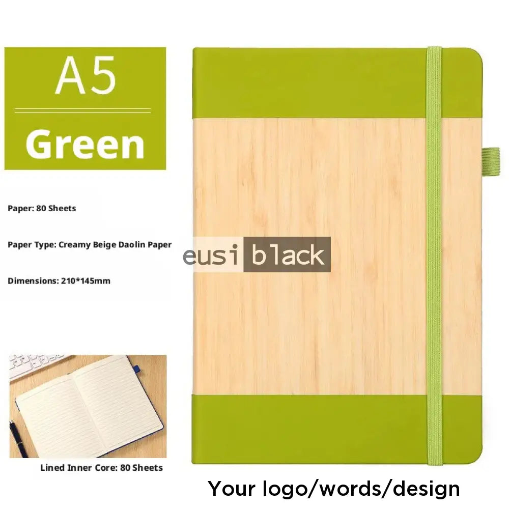 Mid two tone string notebook - Green