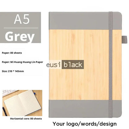 Mid two tone string notebook - Grey