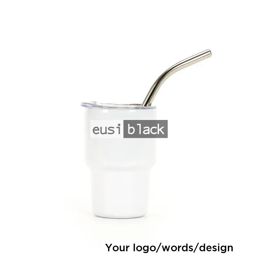 Mini metallic shot glass - 60ml White