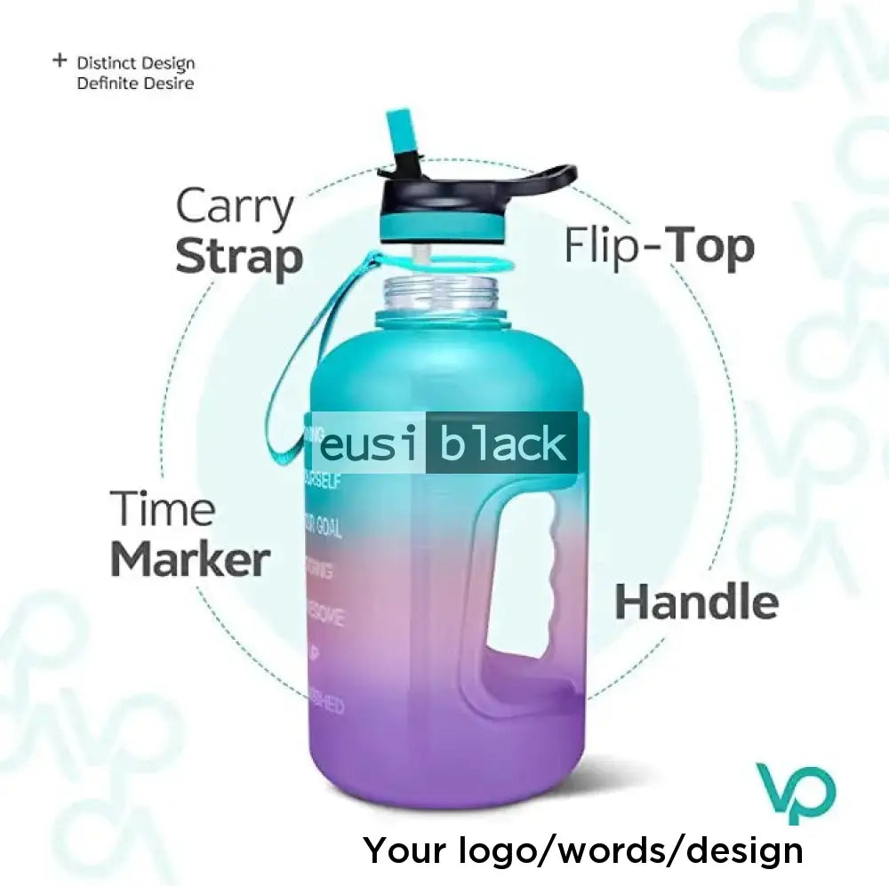 Multi-colored barrel water bottle 2.2L