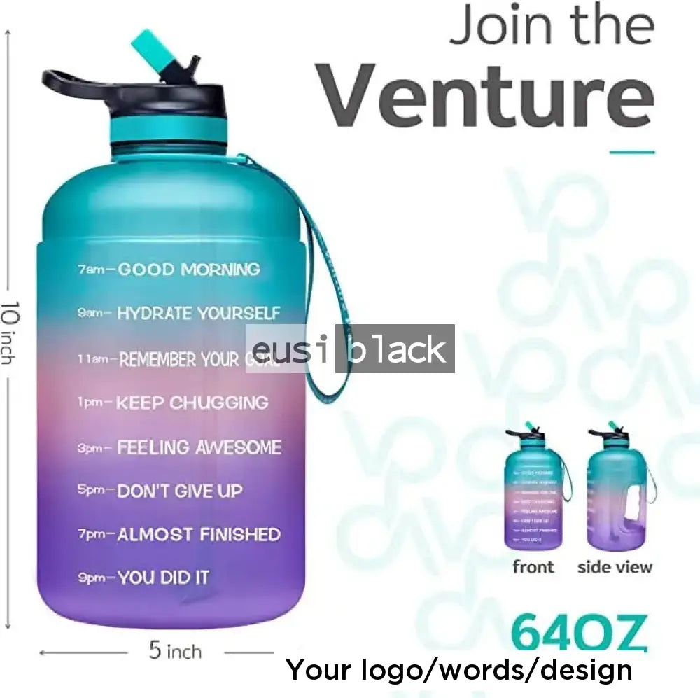 Multi-colored barrel water bottle 2.2L