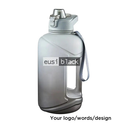 Multi-colored barrel water bottle 2.2L Black