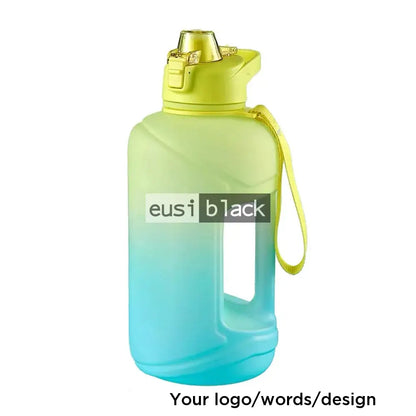 Multi-colored barrel water bottle 2.2L Green