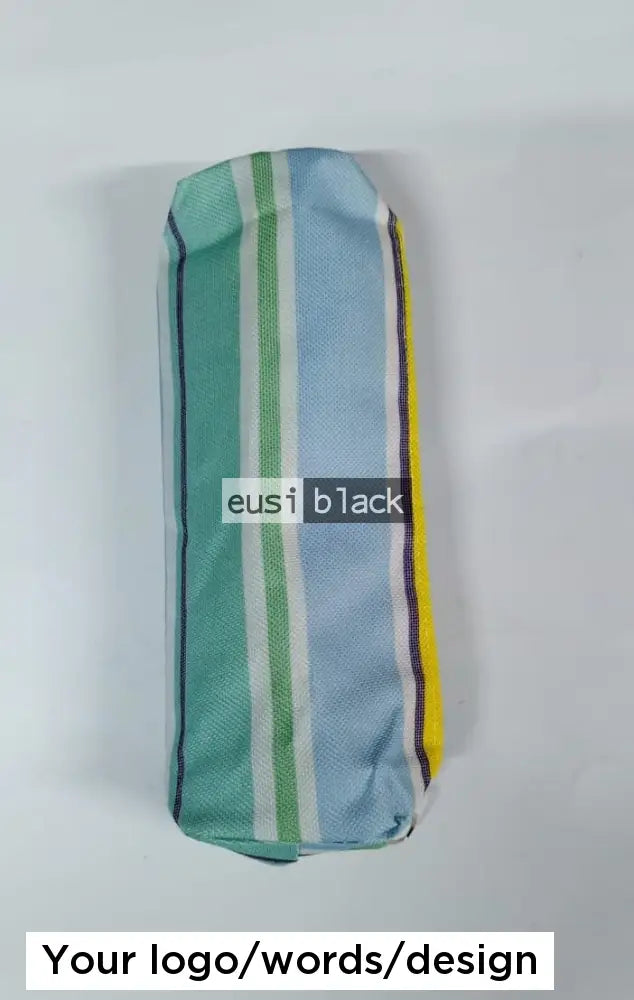 Multicolored stripped pen pouch - Green 1
