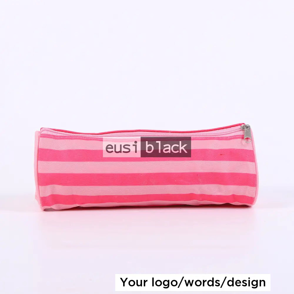Multicolored stripped pen pouch - Pink 1