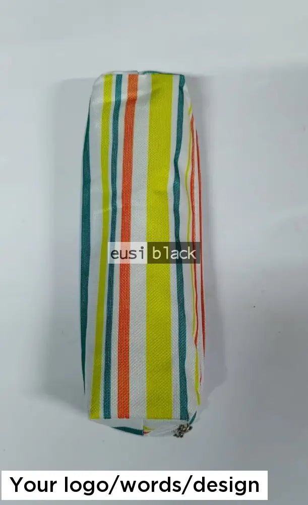 Multicolored stripped pen pouch - Yellow 1