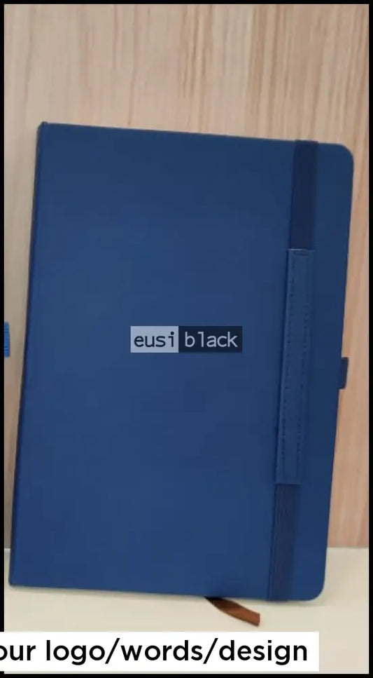 Patched string notebook - A5 - Navy