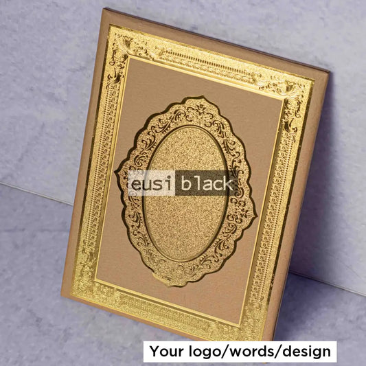 Patterned certificate/ menu holder - Gold