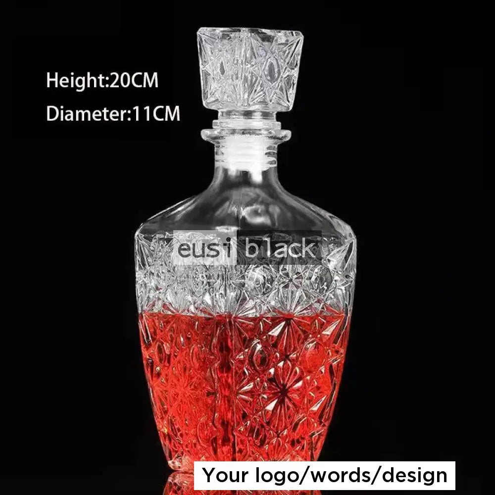 Patterned square decanter