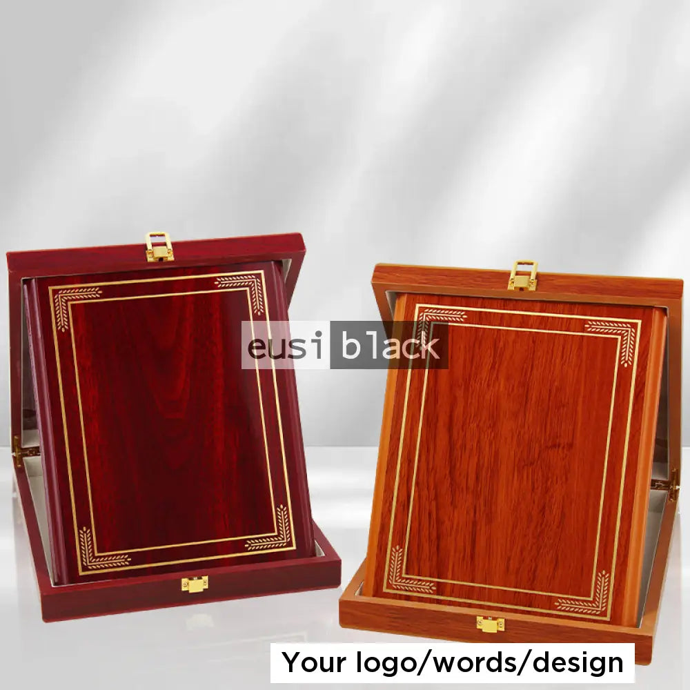 Patterned wooden display plaque award