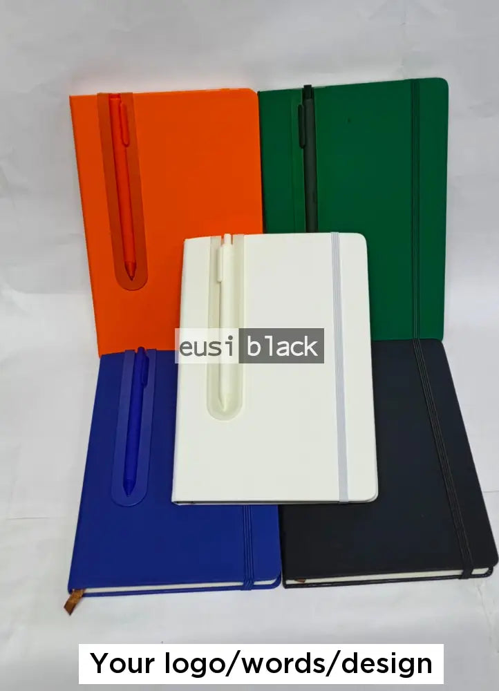Pen on cover string notebook - A5 - White