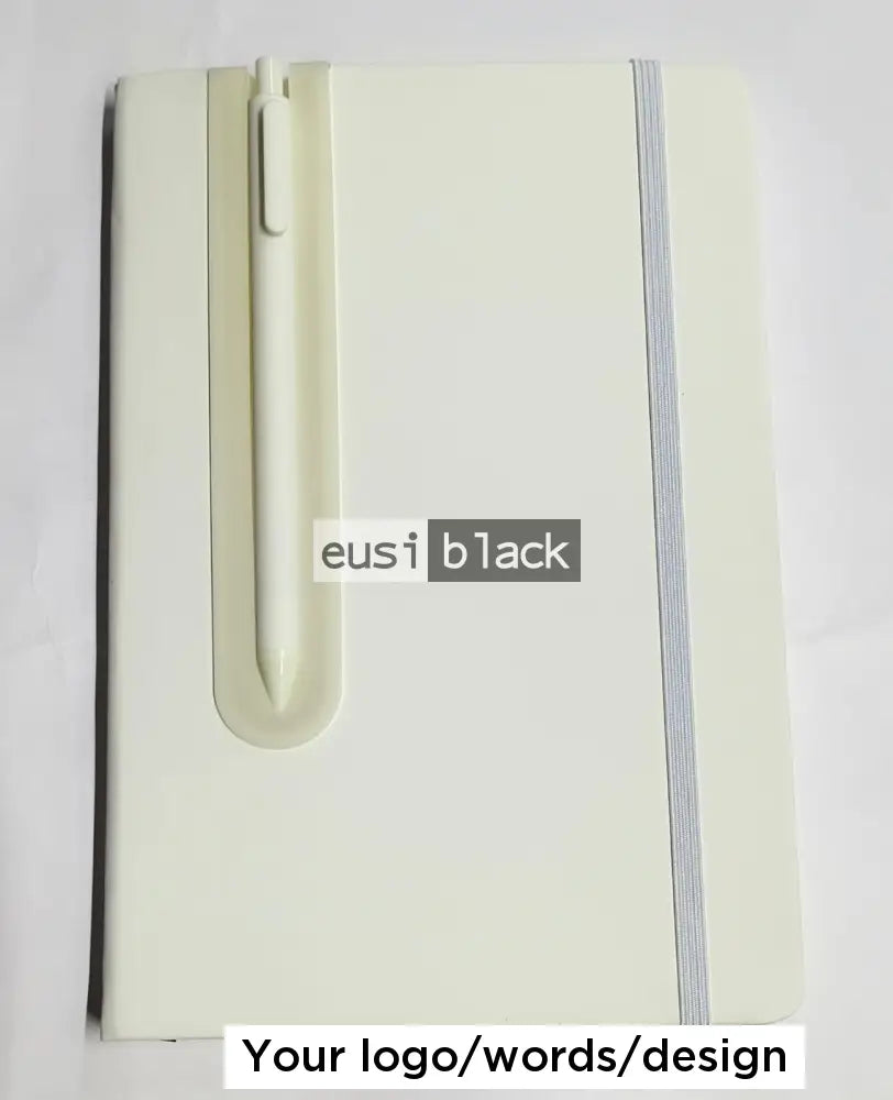 Pen on cover string notebook - A5 - White