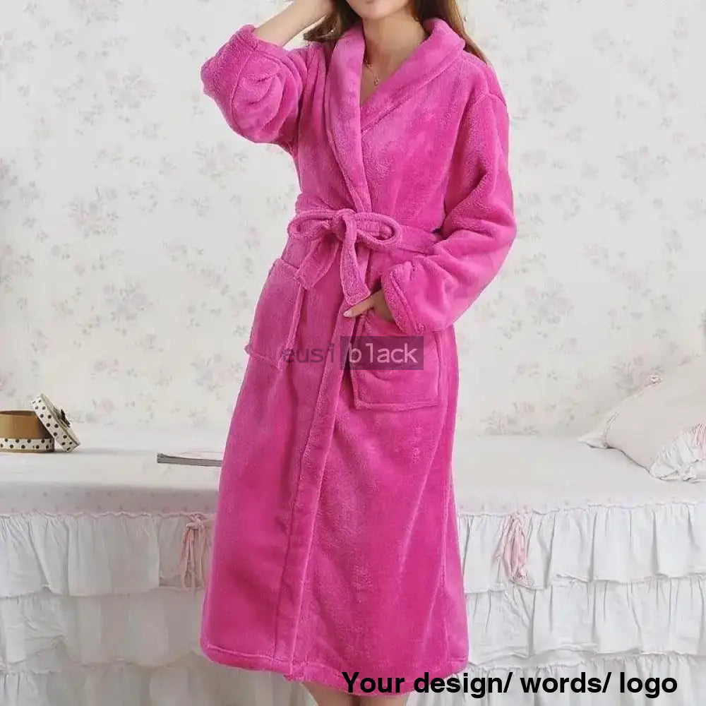 Personalized Bathrobe For Ladies Pink