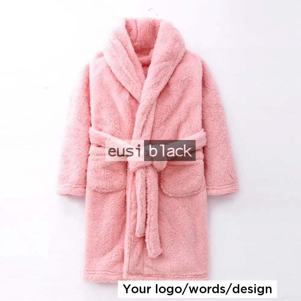 Personalized bathrobe for kids Pink