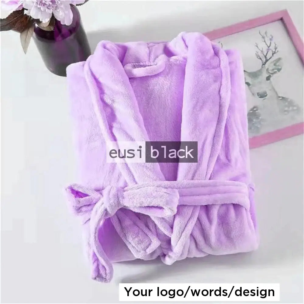 Personalized bathrobe for men Purple / S