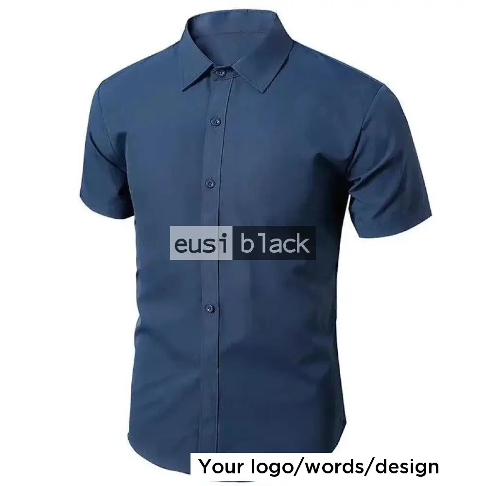 Personalized official short sleeved shirt Navy / S