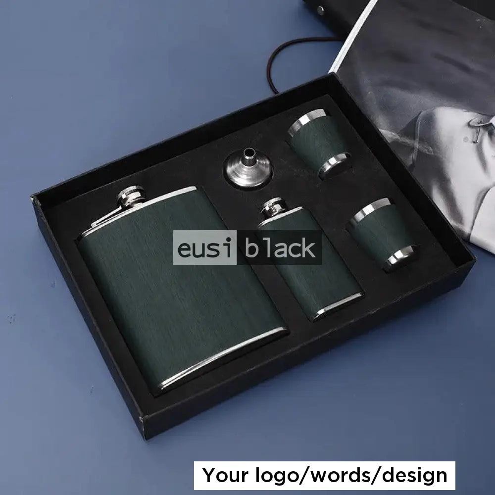 One point five hip flask set