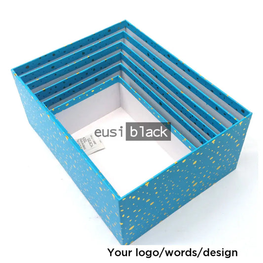 Polka dotted gift box set - 10 - Blue