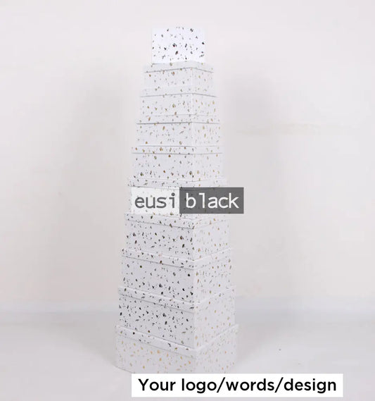 Polka dotted gift box set - 10 - White