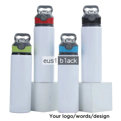 Pop straw aluminium bottle Red