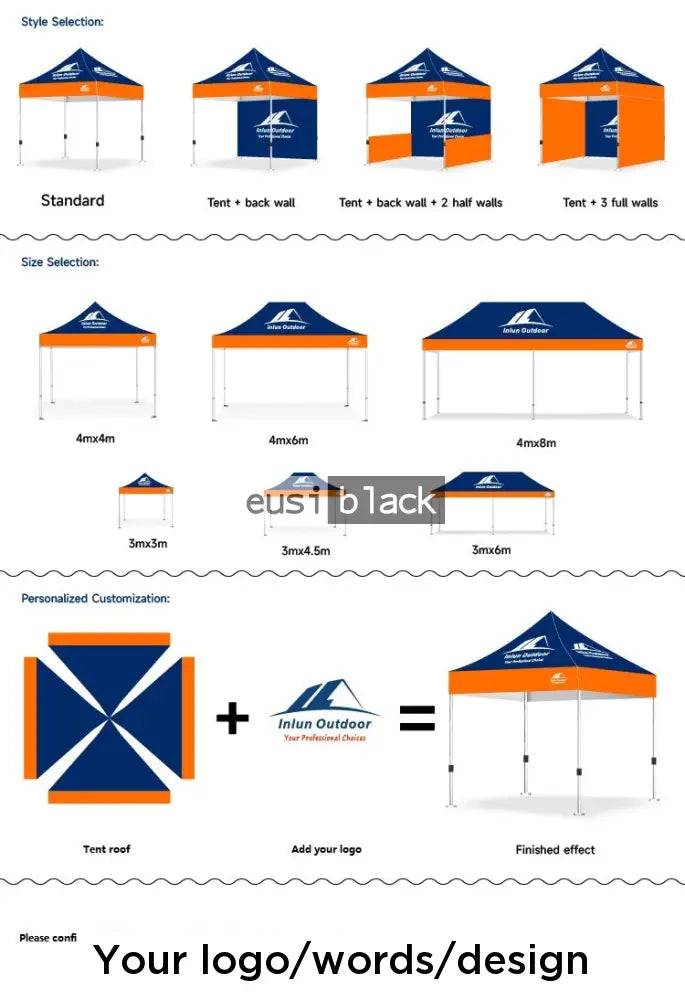 Portable exhibition canopy tent 40mm-20kgs