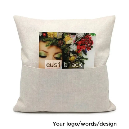 Pouched canvas throw pillow