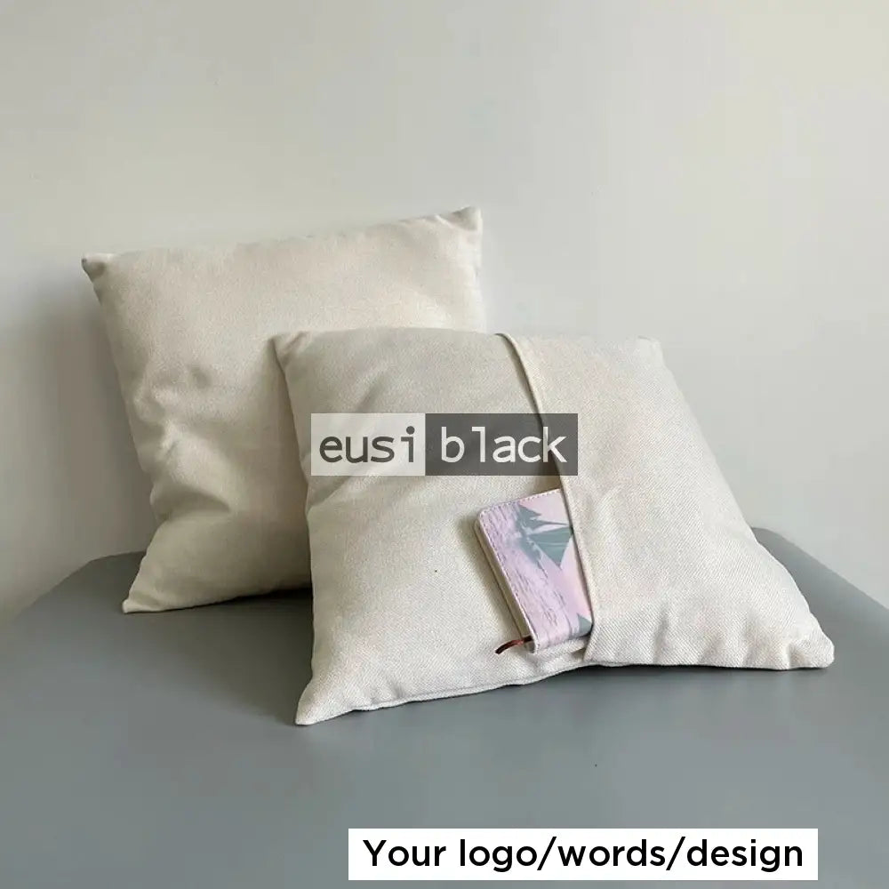 Pouched canvas throw pillow