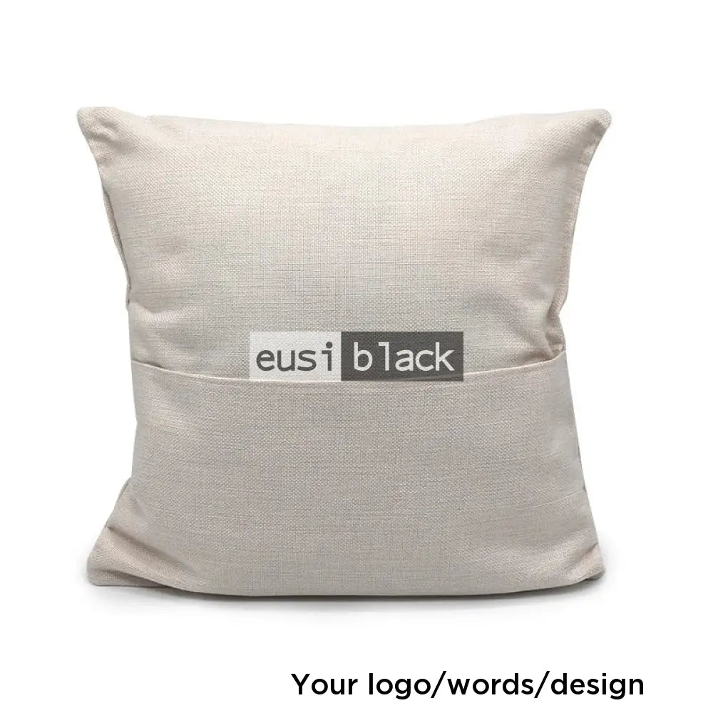Pouched canvas throw pillow Case + insert