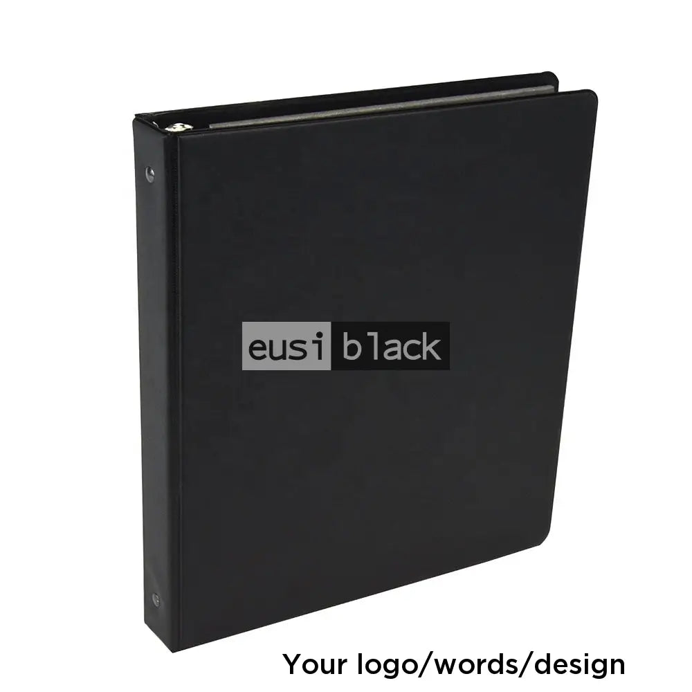 PVC ring binder box file folder - Black / 3 Rings